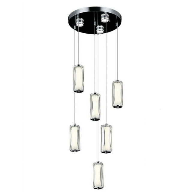 Lampara Colgante Iluminacion Luz Vic 6 Luces De cristal
