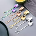 thumbnail image 5 of Stainless Steel Coffee Latte Spoons, Tea Spoons, Ice Cream Spoons, Dessert Spoons, Shovel Shaped Stirring Spoons Cutlery Set (12 Pcs), 5 of 6