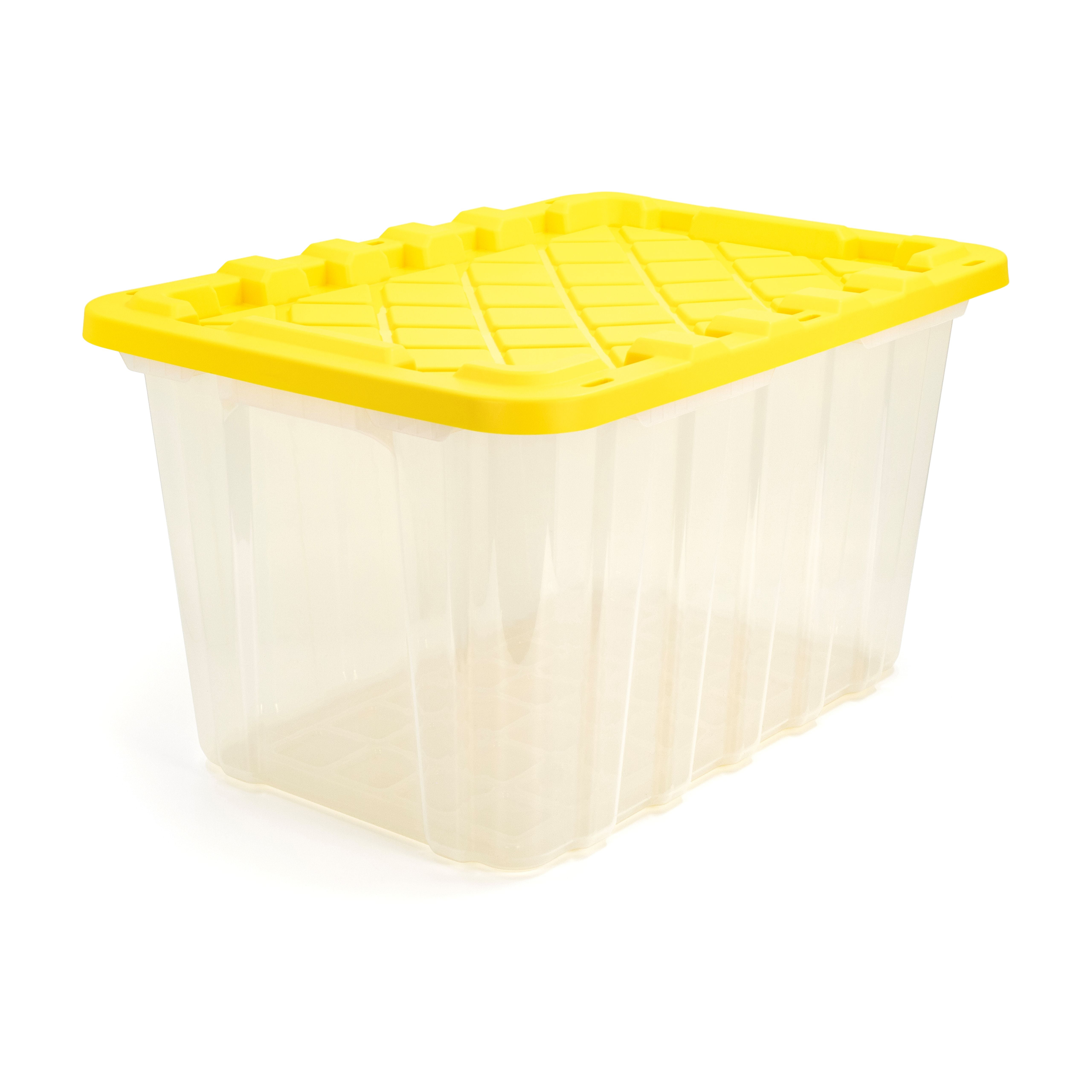 Tuff StoreTM 102L (27 gal.), Heavy Duty - Safety Yellow & Clear