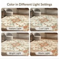 thumbnail image 7 of ODIKA 8'x10' Washable Area Rug Vintage Floral Medallion With Distressed Scrolling Vine Border for Dining Room, Large Office, Lounge, Non-Slip Chair-Friendly Mat, 7 of 7
