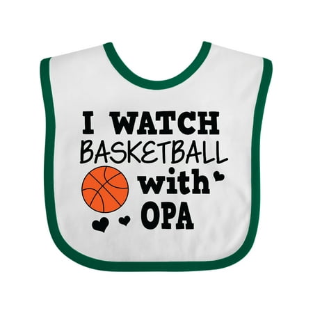 

Inktastic I Watch Basketball with Opa Gift Baby Boy Bib