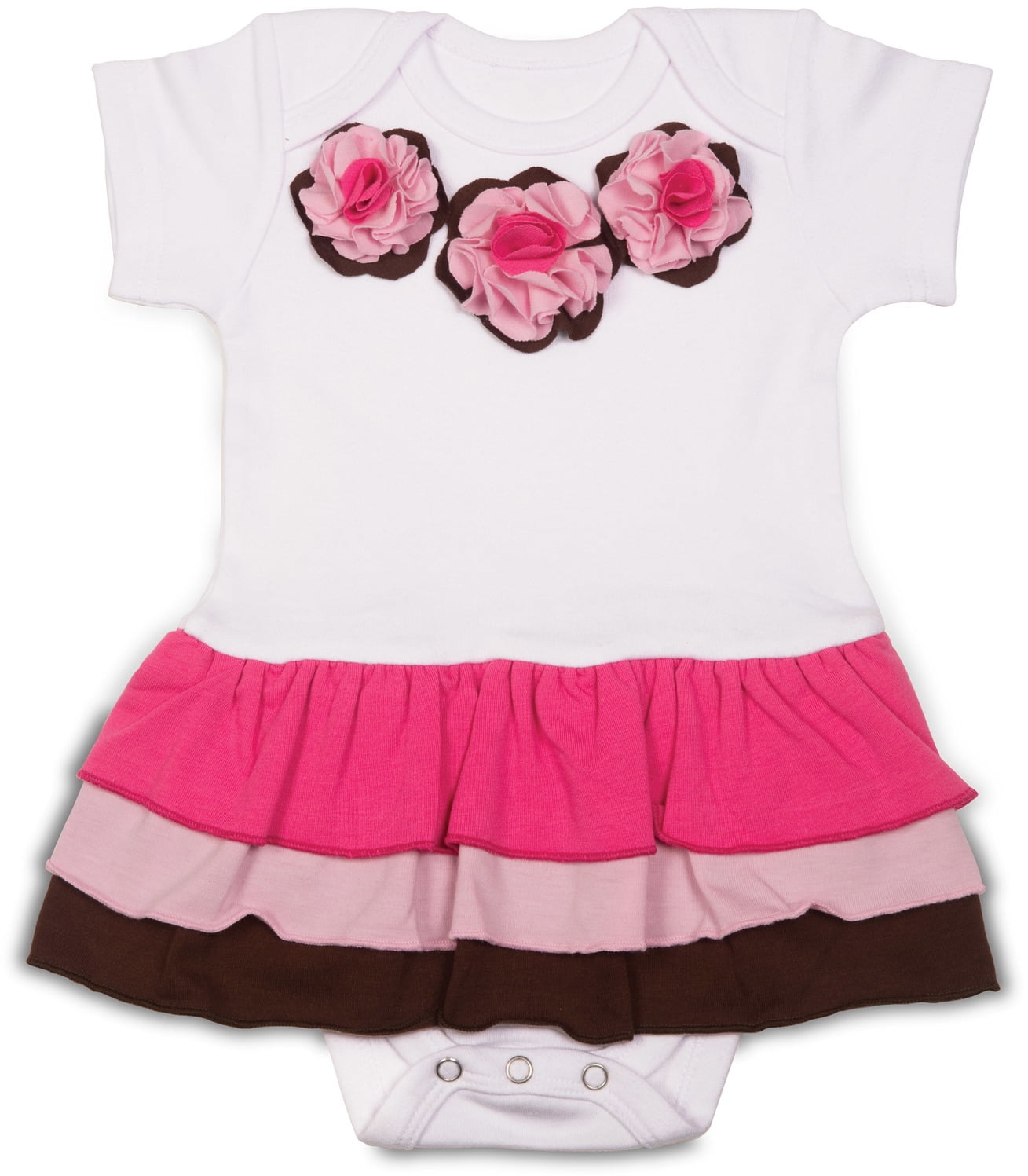 Itty Bitty & Pretty Itty Bitty & Pretty Pink and White Onesie Dress