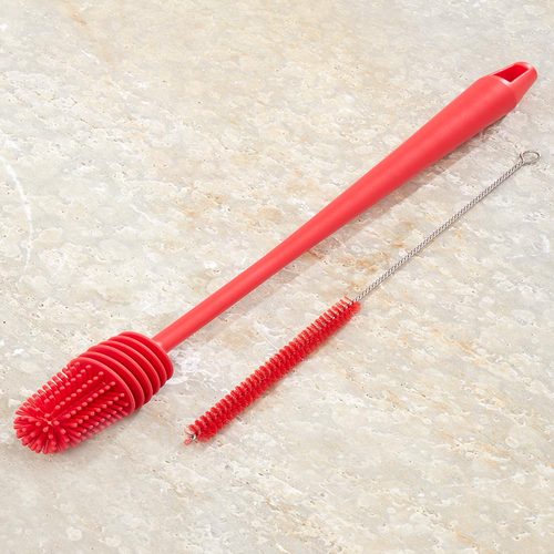 Core Ultimate 2Pc. Bottle and Straw Brush SetsRed
