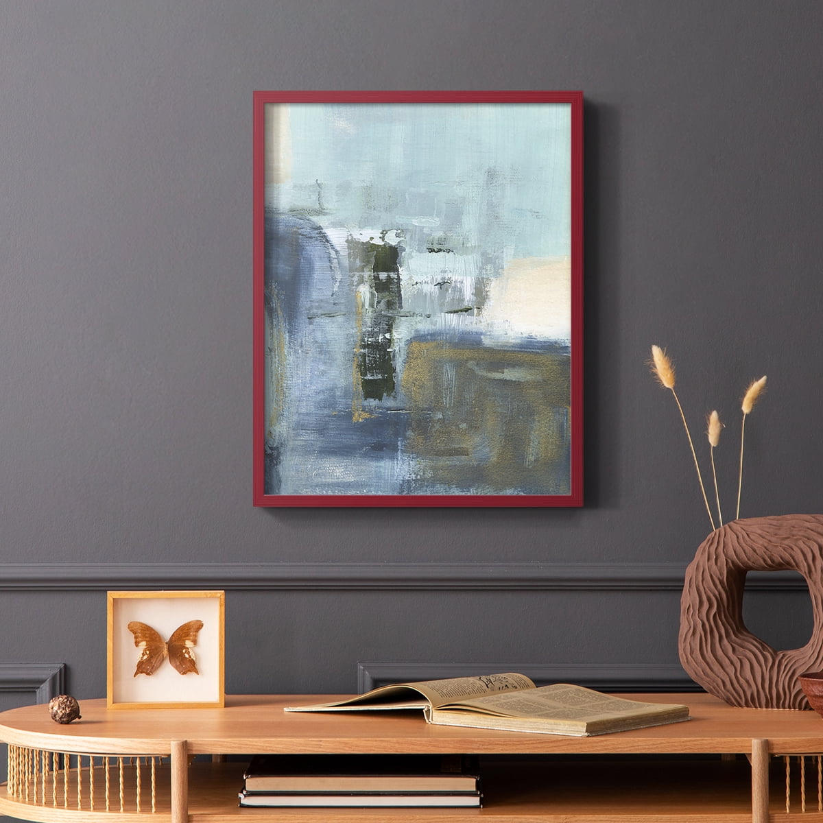 Sand Pond Summer I in Red Solid Wood 11 x 14 Framed Print