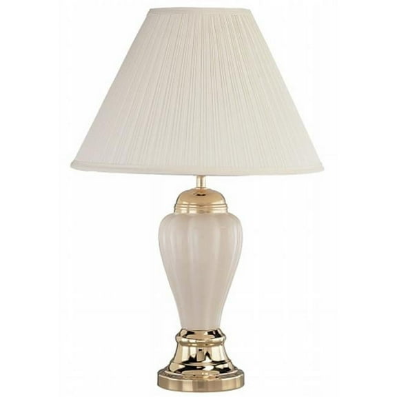 Ore International 6117IV 27   Ceramic Table Lamp - Ivory