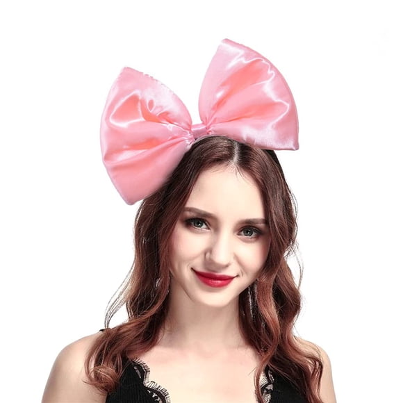Bubbmi Diadema de raso con lazo para el pelo, aro para el pelo, diadema para disfraz de fiesta, para mujeres y niñas