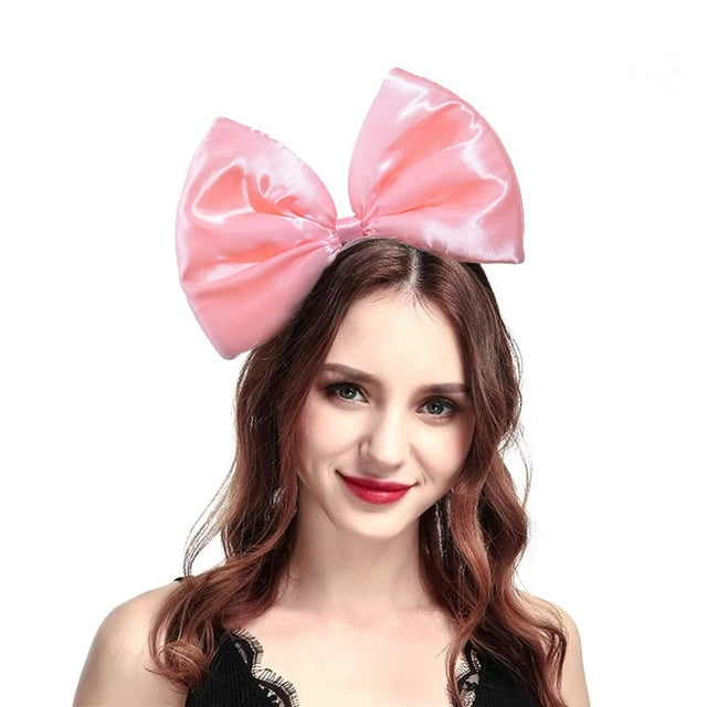 Bubbmi Diadema de raso con lazo para el pelo, aro para el pelo, diadema para disfraz de fiesta, para mujeres y niñas