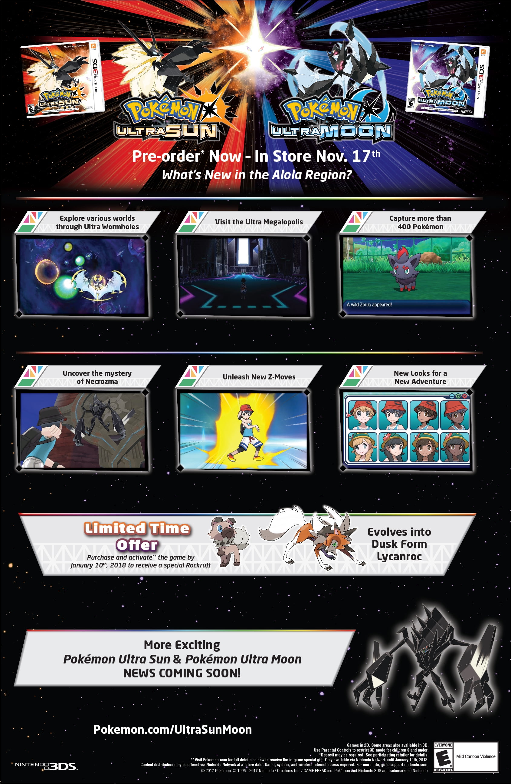 4 6IV Ultra Beast Bundle Pokemon Sun and Moon 3DS Nintendo Alola