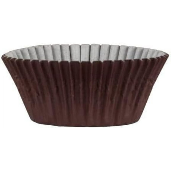 Brown Baking Cups – Greaseproof & Non-Stick Cupcake Liners for Muffins, Desserts, and Cupcakes – Durable, Heat-Resistant Paper Liners – Perfect for Everyday Baking and Special Occasions (48)
