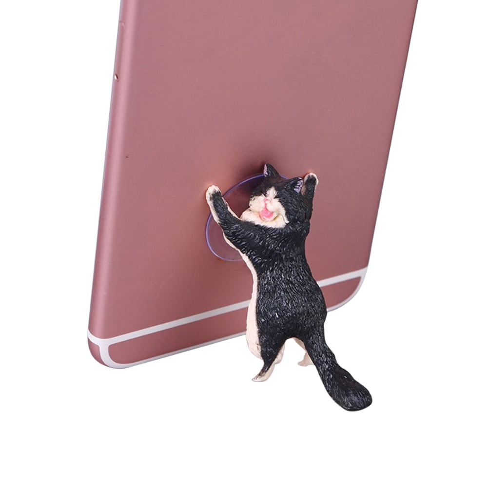Details about   AA Portable Cat Shape Phone Holder Suction Mount Stand Desktop Decor Gift * show original title 