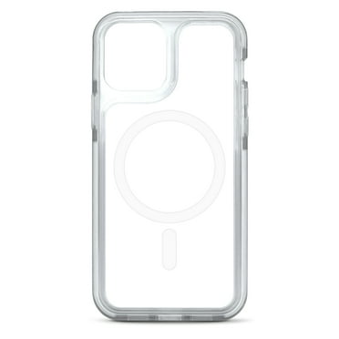 iHome Magnetic Velo Phone Case for iPhone 14 Pro/14/13 Pro/13, White/Clear