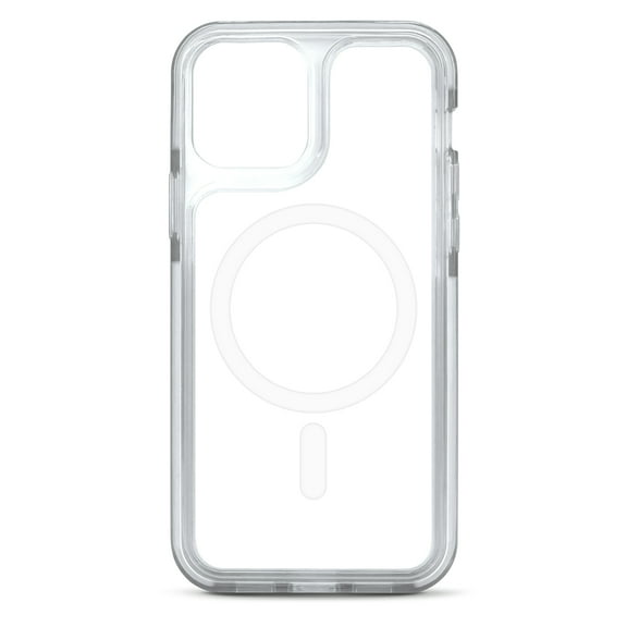 iHome Magnetic Velo Phone Case for iPhone 14 Pro/14/13 Pro/13, White/Clear