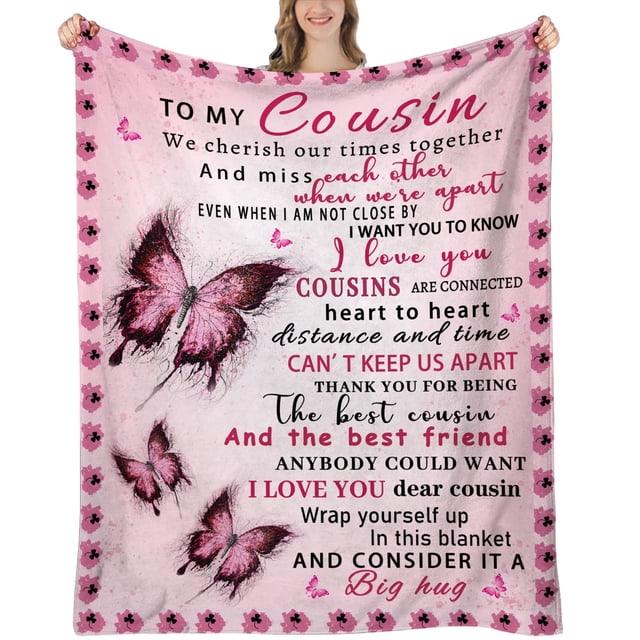 Manta UHANKRU Cousin Gifts para mujer, 150 x 125 cm