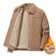 thumbnail image 2 of Levmjia Men's Corduroy Trucker Jacket Sherpa Lined Denim Style Button Up Coat Heavyweight Warm Winter Casual Outerwear Vintage Style Sizes M-5XL, 2 of 9