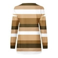thumbnail image 5 of Babysbule Hoodless Sweatshirts for Women Ladies Fall Tops Long Sleeve Loose Pullover Shirt Dressy Casual Striped Crewneck Blouse, 5 of 5