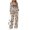 Camouflage Bow Theme, variant on FUIALDOLG Cowhide Spots Print Wide Leg Sweatpants, Two Piece Half Zip Lounge Sets for Women, Comfort Matching Outfits for Vacation and Outdoor Travel