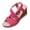 Hot Pink, variant on Green Ladies Casual Summer Wedge Sandals Hollow Out Open Toe Thick Sole Fashionable Versatile Comfortable