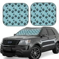 thumbnail image 2 of Picia Cute Dog Footprints 2 Piece Car Windshield Sun Shade Foldable | Foldable Sun Shield for Front Window Blocks UV Rays and Keeps Your Vehicle Cool-Medium, 2 of 7