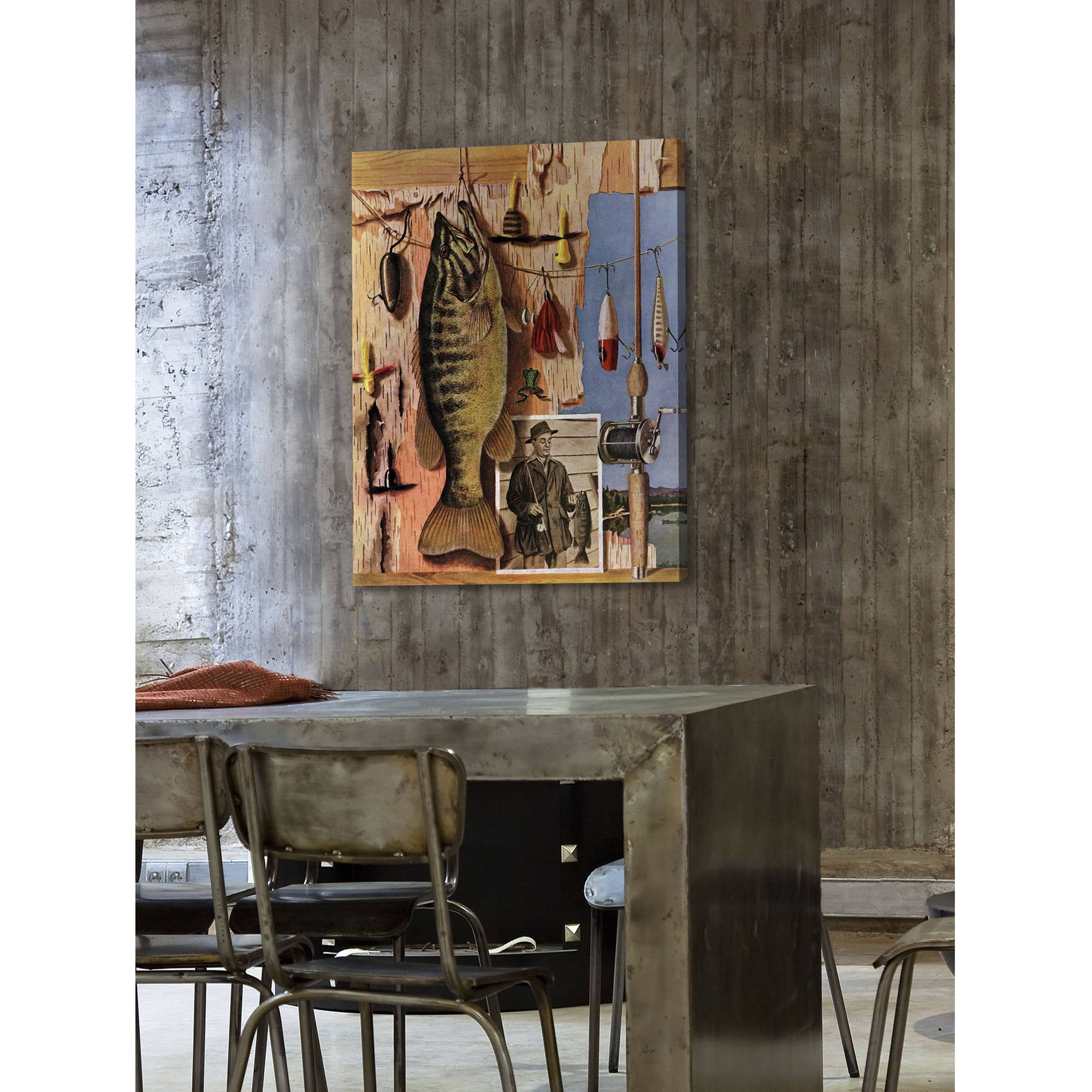 Marmont Hill Fishing Still Life by John Atherton Painting Print on Canvas