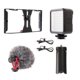thumbnail image 2 of FocusFoto PRO U-Rig Smartphone Video Camera Cage Mount Holder Stabilizer Handle Grip with BOYA by-MM1 Microphone Mic+ 49 LED Light+ Mini Tripod Kit for Mobile Phone iPhone Filmmaking Videomaker, 2 of 5