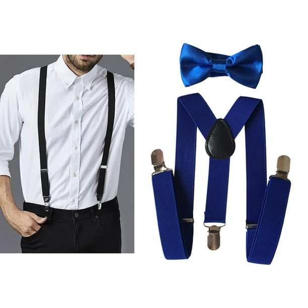 Traje Formal De Hombre Con Tirantes Corbatín Conjunto Con Tirantes