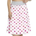 thumbnail image 1 of Women's Polka Dots Regular Array of Dots A-line Printed Skirt Casual Wear, 3XL, Pale Pink Fuchsia White, by Ambesonne, 1 of 1