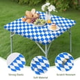 thumbnail image 4 of Blue White Checkerboard Checkered Pattern Square Fitted Tablecloth with Elastic Edge,Square Table Cover,Washable Elastic Table Cover for Home Kitchen Party Decor 36"x36", 4 of 6