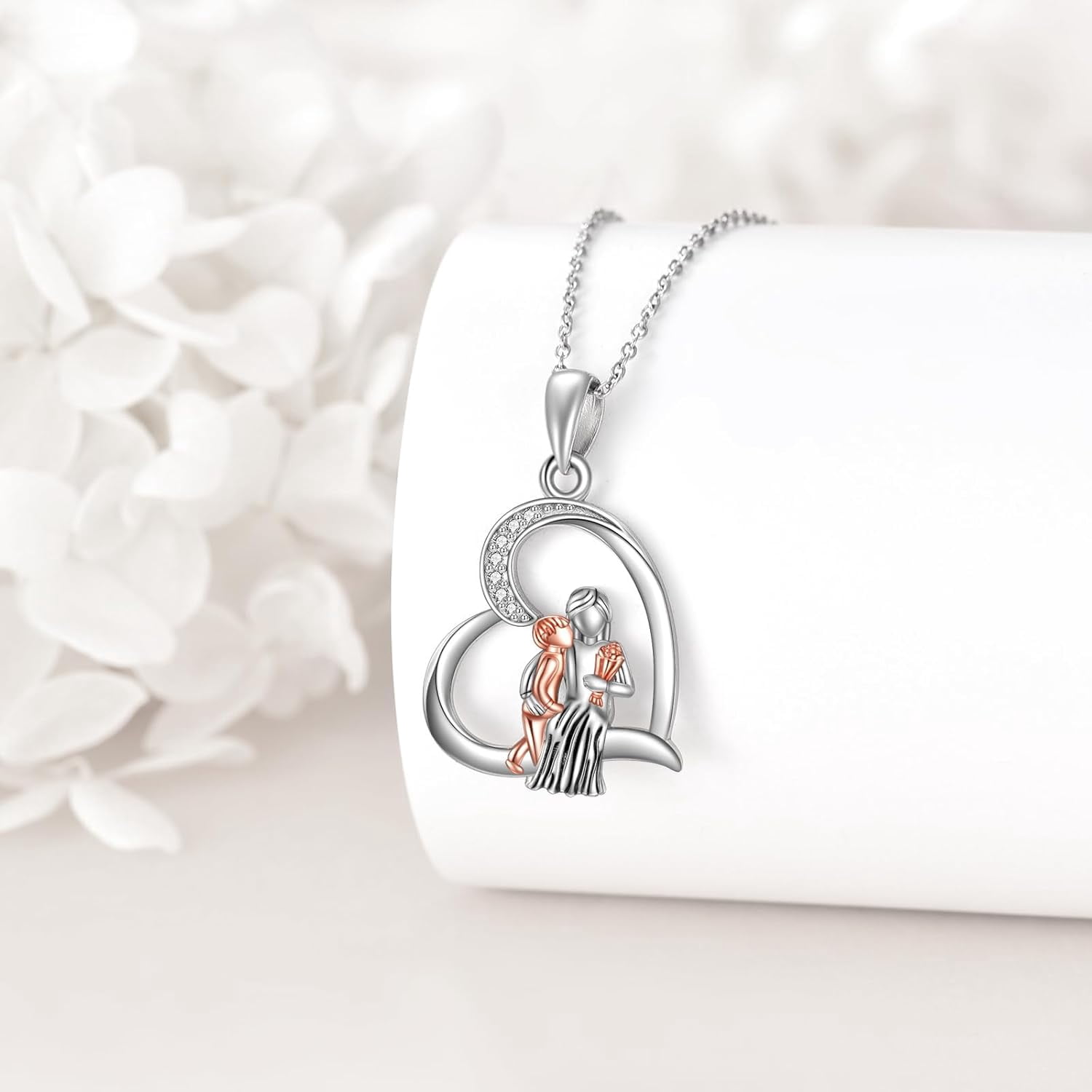 YAFEINI Mom Necklace for Women Sterling Silver mother necklace Mothers Day Birthday Jewelry Gifts for Mother Grandma 18"