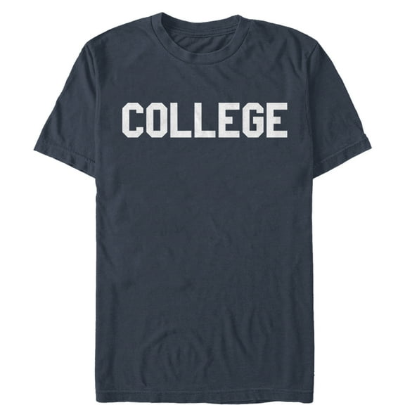 Men's Animal House College Text Graphic Tee Navy Blue Large