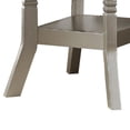 thumbnail image 5 of Benjara Round Wooden Dining Table with Glass Inserted Top- Champagne Silver, 5 of 6
