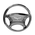 thumbnail image 1 of Chevrolet Corvette C6 Black Chrome Steering Wheel Key Chain, 1 of 2