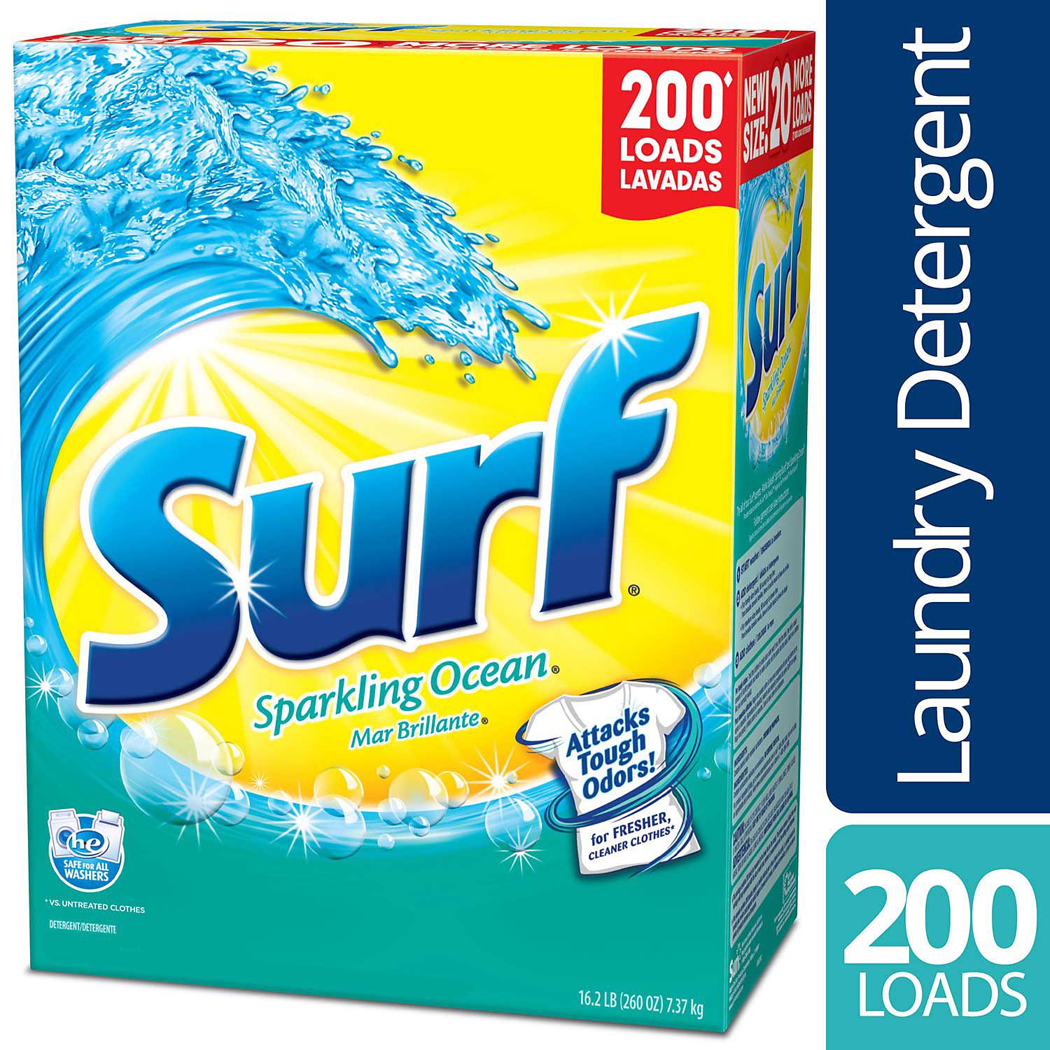 Surf Sparkling Ocean Laundry Detergent Powder (200 loads, 260 oz