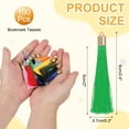 thumbnail image 2 of Uxcell 100 Pcs Flecos para Marcadores con Tapa Dorada 2.4" Flecos para DIY Verde, 2 of 6
