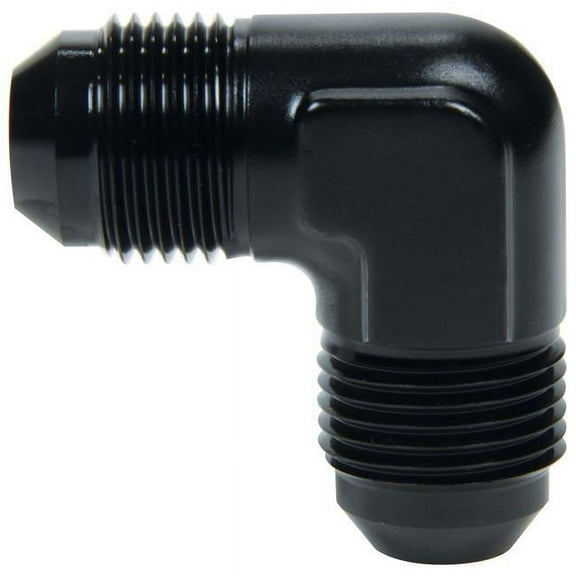Allstar Performance ALL49725 Fitting - Adapter - 90 Degree -12AN Male to -12AN Male - Aluminum - Blk Anodized - Each