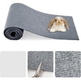 thumbnail image 3 of Duslogis Cat Scratcher Mat, 12 Inch X 6.56 ft Self-Adhesive Cat Scratching Carpet Pad Replacement for Cat Tree Shelves, Cat Steps and Posts, DIY Cat Scratch Couch Furniture Protector (Gray), 3 of 7