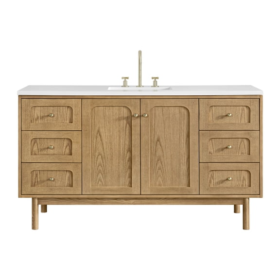 James Martin Vanities 545-V60S-LNO-3WZ Laurent 60" Single Basin Poplar Wood Vanity Set -