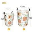 thumbnail image 3 of LNWH Laundry Basket, Abstract Watercolor Peach Doodle Art Pattern Foldable Laundry Hamper with Handles Waterproof, Medium Size, 3 of 8