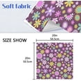 thumbnail image 7 of GZHJMY Floral Daisy Pattern Napkins Reusable Washable Cloth Napkins Set of 4, Soft Comfortable Dinner Napkins for Family Weddings Holiday Party 20 X 20 Inch Washcloths, 7 of 7