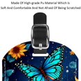 thumbnail image 4 of Square 2Pack PU Leather Sunflower Butterfly Cruise Luggage Tag with Privacy Cover and Name ID Tag for Travel Handbags Backpacks Luggage Tags, 4 of 6