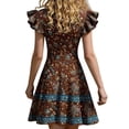 thumbnail image 6 of CHUMUD Summer Dresses for Women Boho Floral Sleeveless Mini Dress V-Neck A-Line Retro Short Dress Vacation, 6 of 6