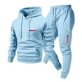 thumbnail image 2 of Gamivast Mens Graphic Tracksuit Paris Print Hoodie and Tapered Joggers Soft Fleece Sweatsuit for Gym Workout Running Athletic Casual Sport Outfits, 2 of 4