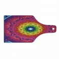 thumbnail image 1 of Purple Mandala Cutting Board, Hippie Circular Rainbow Spiral Inside Hipster Art, Decorative Tempered Glass Cutting and Serving Board, Wine Bottle Shape, Multicolor, by Ambesonne, 1 of 1