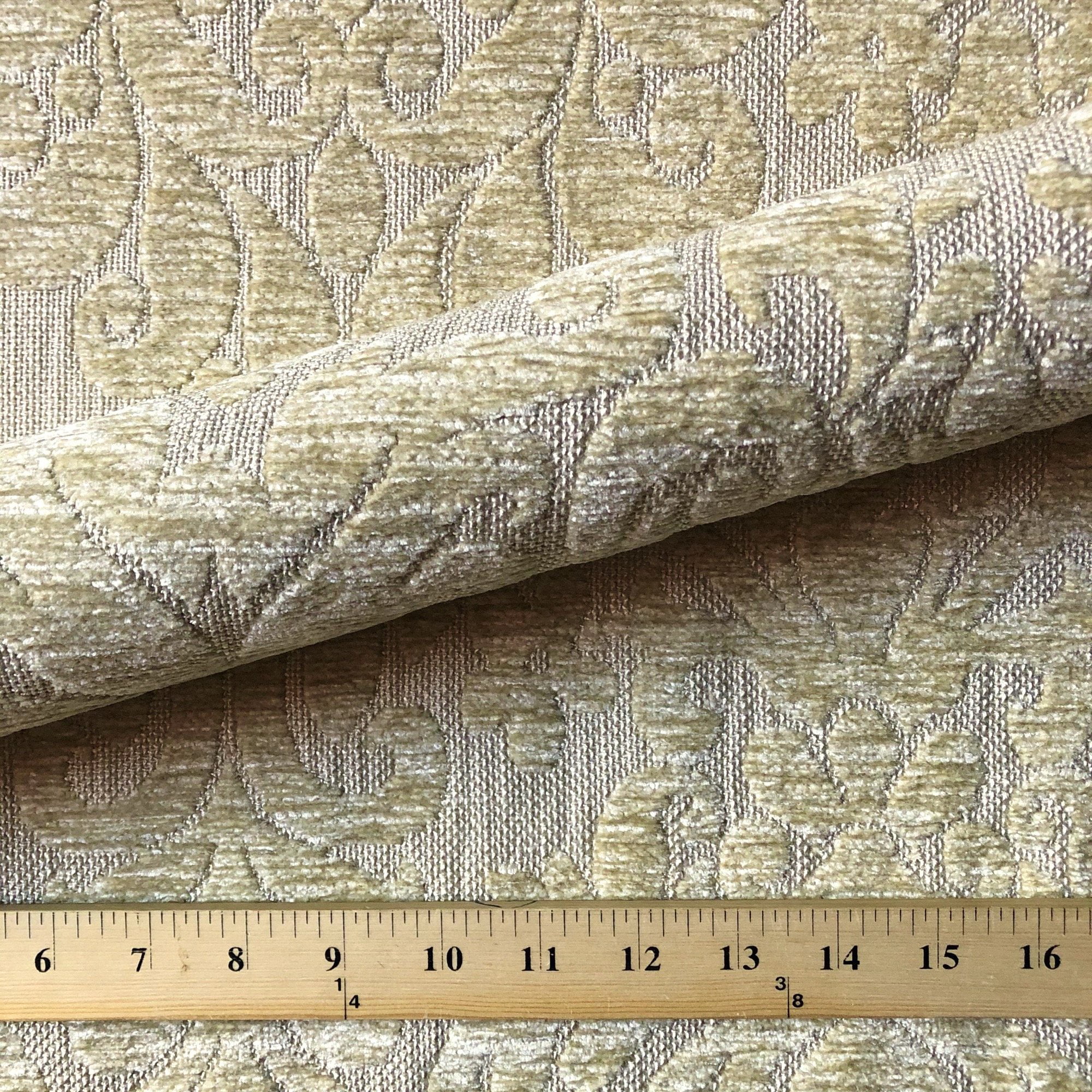 Dark Beige Brushed Chenille | Upholstery Fabric | 59 Wide | By the Yard |  Soft