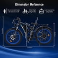 thumbnail image 6 of Peak 3000W Electric Bike for Adults,Seeker24 Dual Motor Electric-Bicycle 52V 25AH Battery, Fat Tire Electric Commuter Bicycle,Full Suspension Ebikes with 24 Inch for Off-Road Mountain Snow,UL2849, 6 of 9
