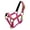Pink, variant on Pony Size Adjustable Neoprene Lined Nylon Halter w/ "Running Horse" Overlay