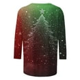 thumbnail image 5 of Aboser Womens Funny Christmas Shirts 3/4 Sleeve Party Holiday Tops Trendy Red and Green Print Blouse Plus Size Loose Crewneck T-Shirt 2026, 5 of 5