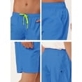 thumbnail image 6 of INSPIRE CHIC Men's Shorts Solid Beach Shorts Drawstring Surfing Mesh Lining Board Shorts 34 Blue, 6 of 7
