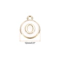 thumbnail image 2 of Alphabet O Letter Charm Double Sided Enamel Initial Alphabet Pendant White, for Jewelry Making, 50pcs, 2 of 6