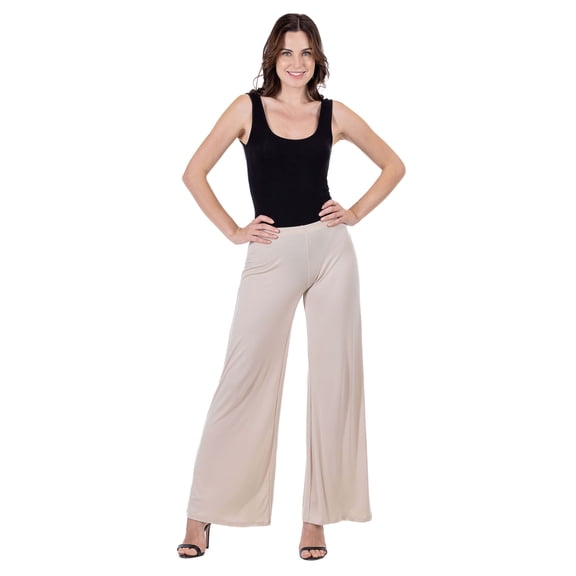 Womens Elastic Waist Palazzo Pants
