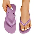 thumbnail image 2 of XIMIN Slim Flip Flop For Women Summer Beach Pool Shower Vacation Basic Ultra Lightweight Soft Sandal's Rubber Slip on Shower Slipper (6.5, Purple), 2 of 7